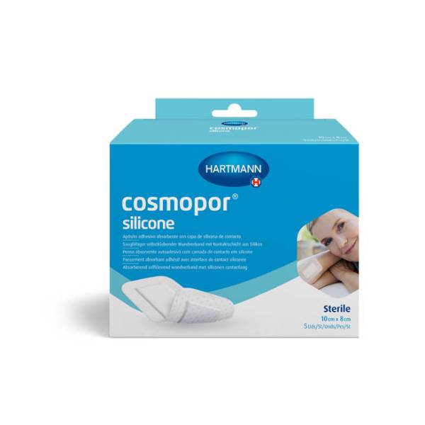 Повязка впитывающая Cosmopor silicone с контактным слоем из силикона 5 шт.