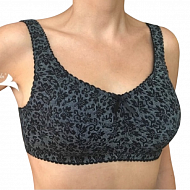 Бюстгальтер Ниночка для фиксации экзопротеза 74-7 черный/белый.